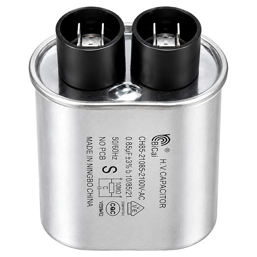 Mikrowellen-Hochspannungskondensator 0.85 uF, 2100VAC, 3+3, 1/4- in — 3+3 Anschlüsse, Ersatzteil, Schnellanschluss, PCB-frei