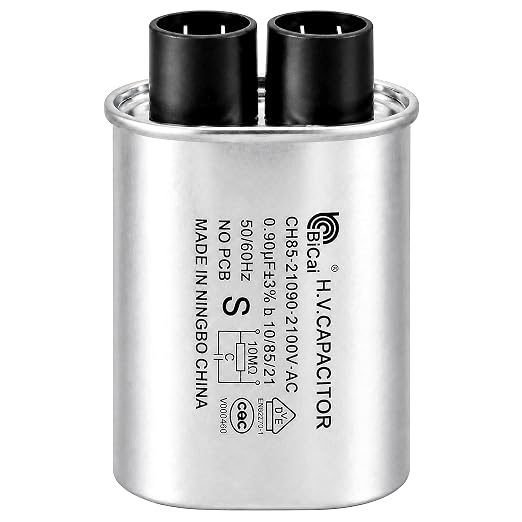Mikrowellen-Hochspannungskondensator 0.90 uF, 2100V AC, 3+3, 1/4 in — 3+3 Anschlüsse, Ersatzteil, Schnellanschluss, PCB-frei