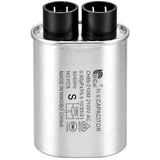Mikrowellen-Hochspannungskondensator 0.92 uF, 2100V AC, 3+3, 1/4- in — 3+3 Anschlüsse, Ersatzteil, Schnellanschluss, PCB-frei; kompatibel mit METER STAR, Samsung, Sharp, GE, LG