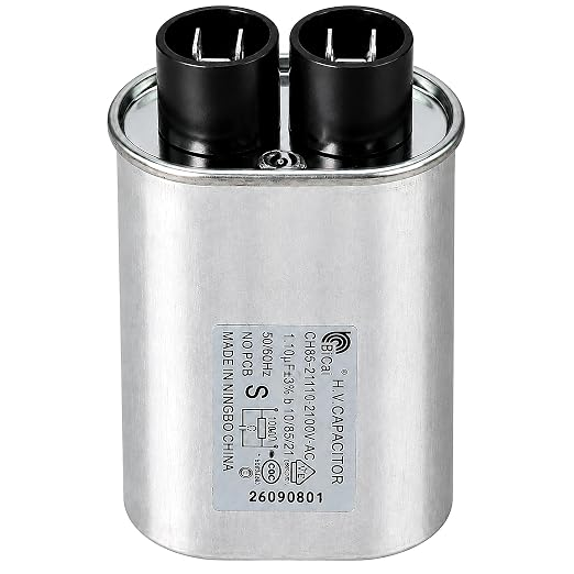 Mikrowellen-Hochspannungskondensator 2100V, 1.10 uF, 3+3, 1/4 — 3+3 Anschlüsse, Ersatzteil, Schnellanschluss, PCB-frei