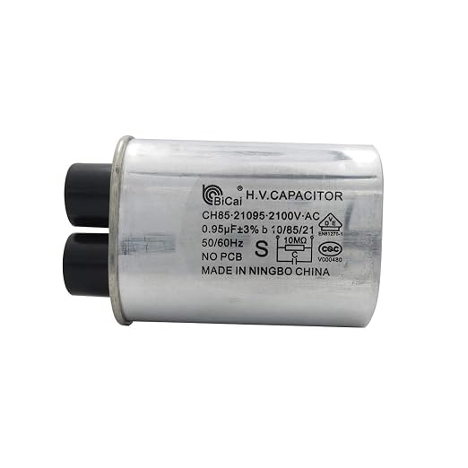 Mikrowellen-Hochspannungskondensator CH85, 2100V AC, 0.95 uF, 50/60Hz, 1/4 in, 10 MΩ — 2+2 Anschlüsse, PCB-frei