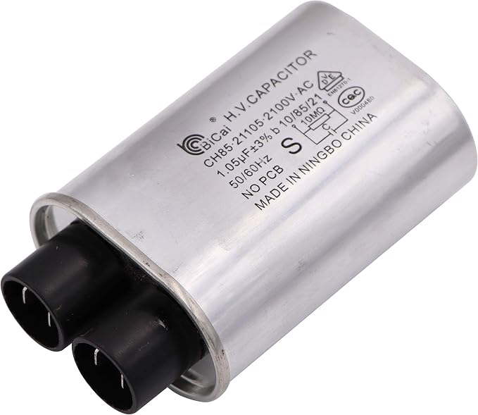 Mikrowellen-Hochspannungskondensator 2100V, 1.05 uF, 99%, 1/4 — Ersatzteil, für Haushaltsgeräte