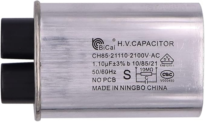 Mikrowellen-Hochspannungskondensator 2100V, 1.10 uF, 99%, 1/4 — Ersatzteil, für Haushaltsgeräte